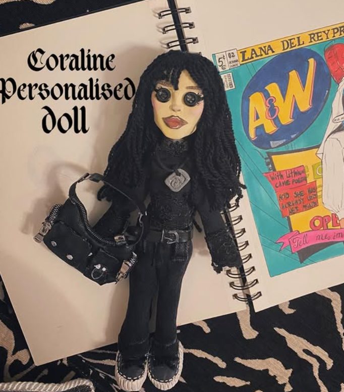 Button eye doll